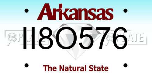 II8O576 Arkansas License Plate