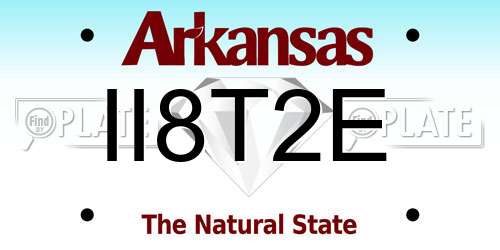 II8T2E Arkansas License Plate