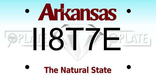 II8T7E Arkansas License Plate