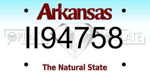 II94758 Arkansas License Plate