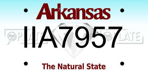 IIA7957 Arkansas License Plate