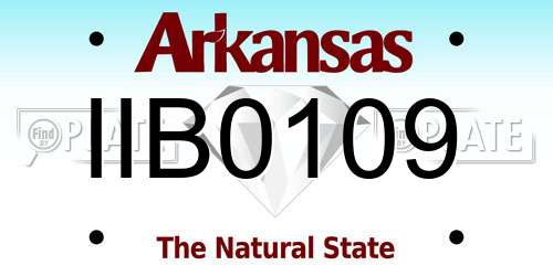 IIB0109 Arkansas License Plate