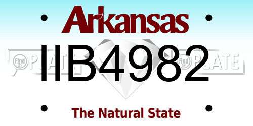IIB4982 Arkansas License Plate