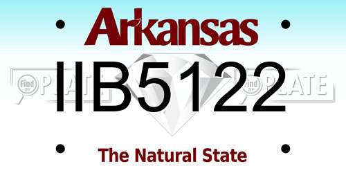 IIB5122 Arkansas License Plate