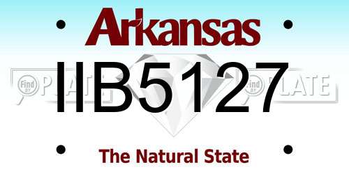 IIB5127 Arkansas License Plate