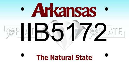IIB5172 Arkansas License Plate