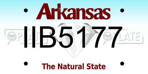 IIB5177 Arkansas License Plate