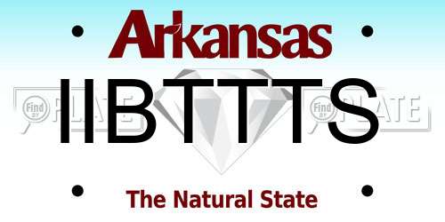 IIBTTTS Arkansas License Plate