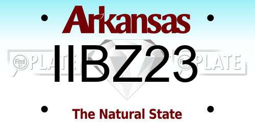 IIBZ23 Arkansas License Plate