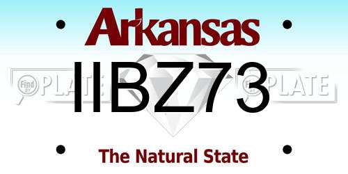 IIBZ73 Arkansas License Plate