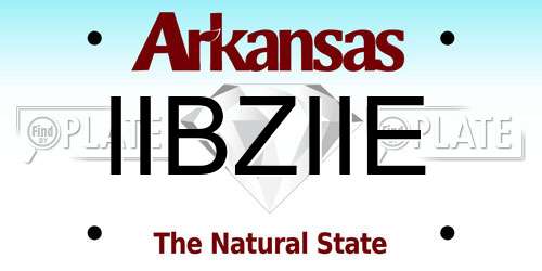 IIBZIIE Arkansas License Plate