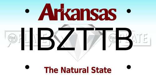 IIBZTTB Arkansas License Plate