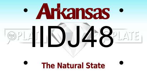 IIDJ48 Arkansas License Plate