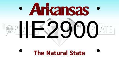 IIE2900 Arkansas License Plate