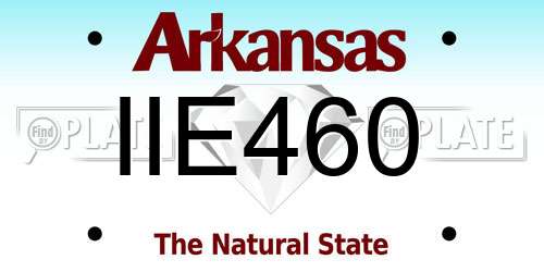 IIE460 Arkansas License Plate