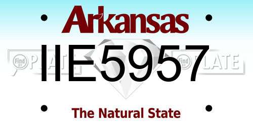 IIE5957 Arkansas License Plate