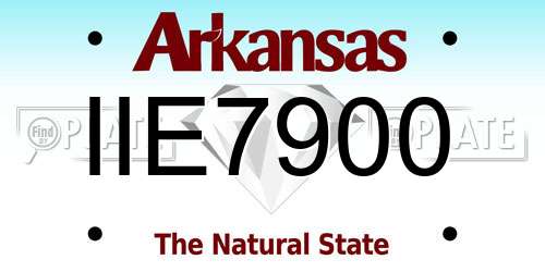 IIE7900 Arkansas License Plate