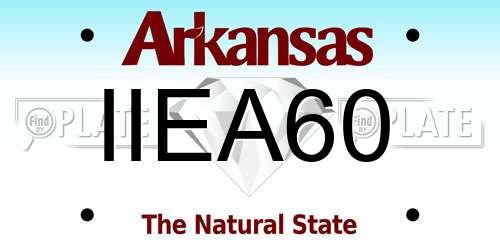 IIEA60 Arkansas License Plate
