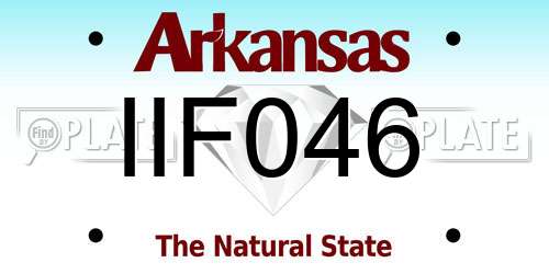 IIF046 Arkansas License Plate