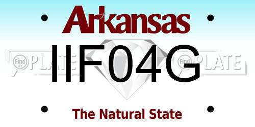 IIF04G Arkansas License Plate
