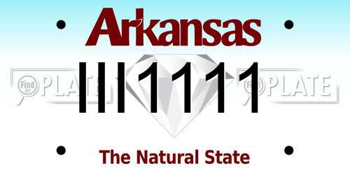 III1111 Arkansas License Plate