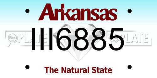 III6885 Arkansas License Plate