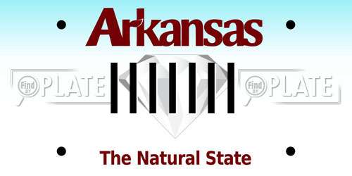 IIIIIII Arkansas License Plate