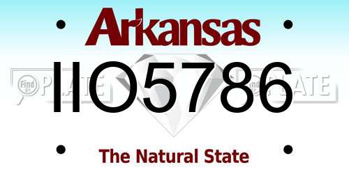 IIO5786 Arkansas License Plate