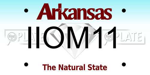IIOM11 Arkansas License Plate