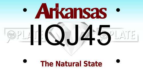 IIQJ45 Arkansas License Plate
