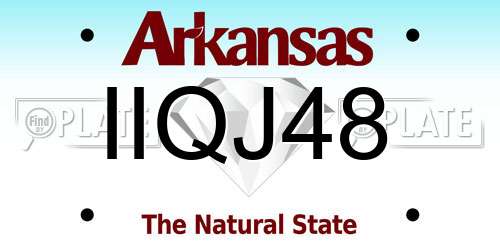 IIQJ48 Arkansas License Plate