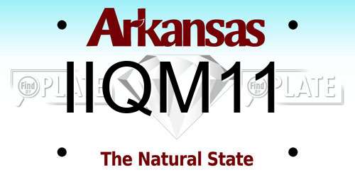 IIQM11 Arkansas License Plate