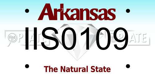 IIS0109 Arkansas License Plate