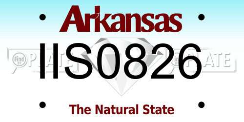IIS0826 Arkansas License Plate