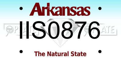 IIS0876 Arkansas License Plate