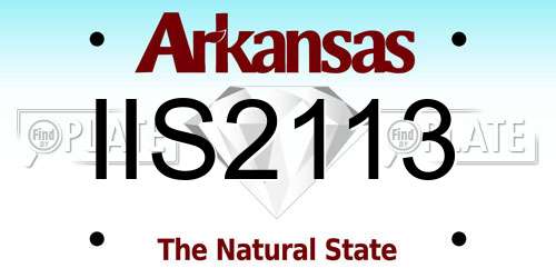 IIS2113 Arkansas License Plate