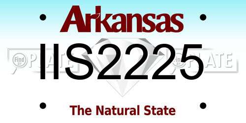 IIS2225 Arkansas License Plate