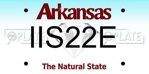 IIS22E Arkansas License Plate