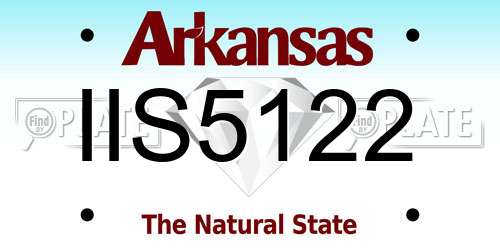 IIS5122 Arkansas License Plate