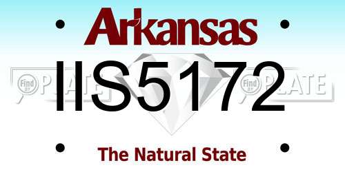IIS5172 Arkansas License Plate