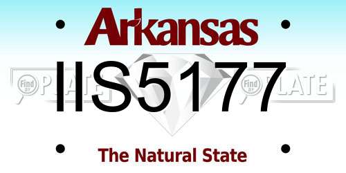 IIS5177 Arkansas License Plate