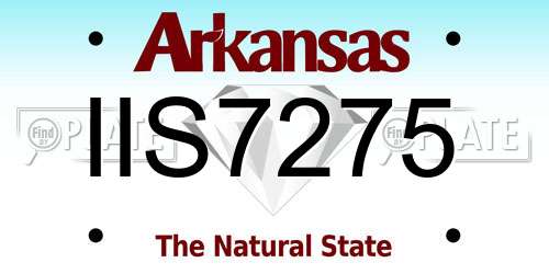 IIS7275 Arkansas License Plate
