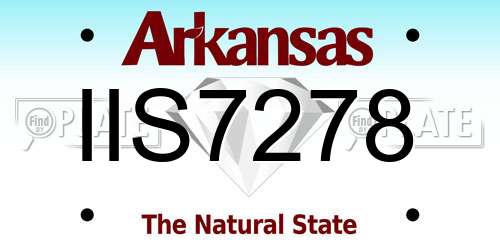 IIS7278 Arkansas License Plate