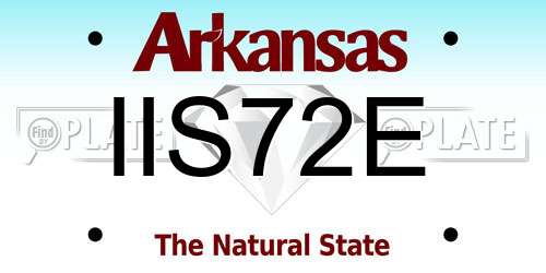 IIS72E Arkansas License Plate