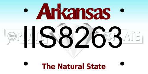 IIS8263 Arkansas License Plate