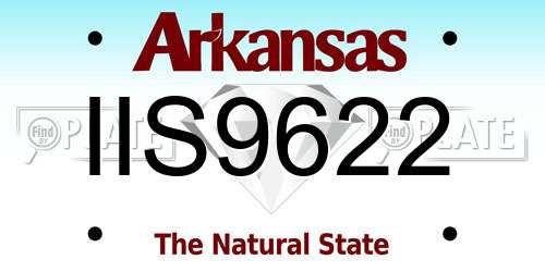IIS9622 Arkansas License Plate