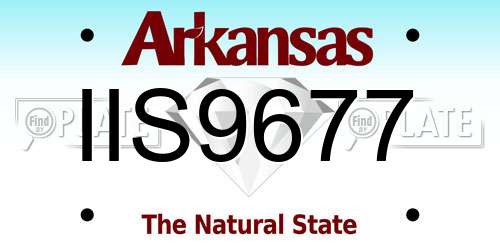 IIS9677 Arkansas License Plate