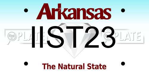 IIST23 Arkansas License Plate