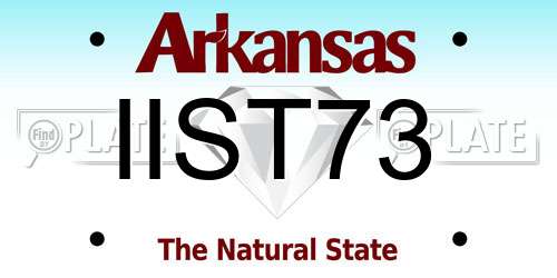 IIST73 Arkansas License Plate