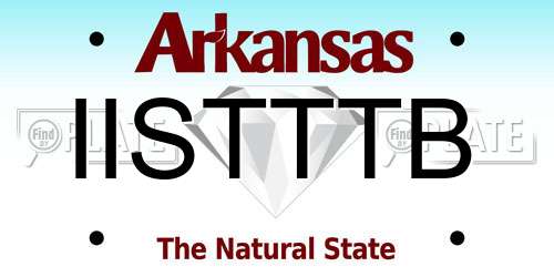 IISTTTB Arkansas License Plate